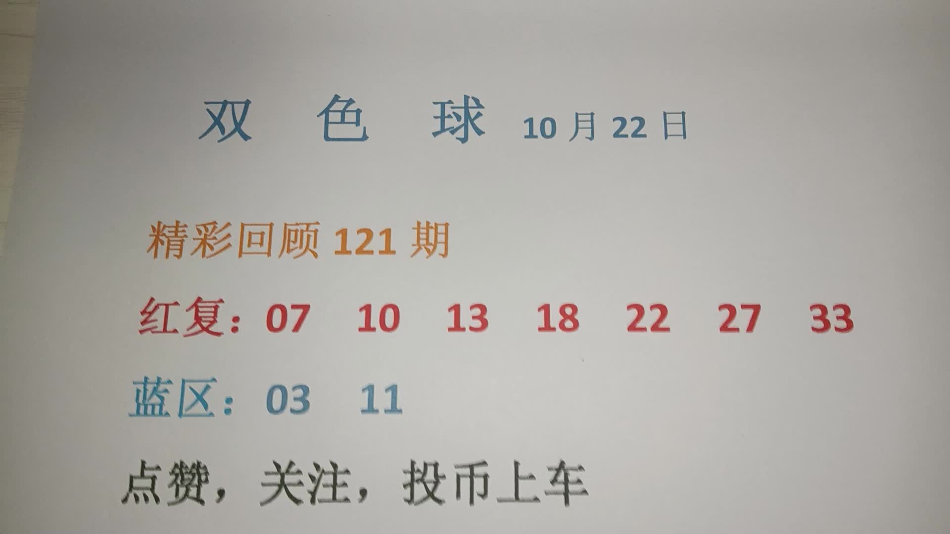 双色球预测——精准推荐下期号码